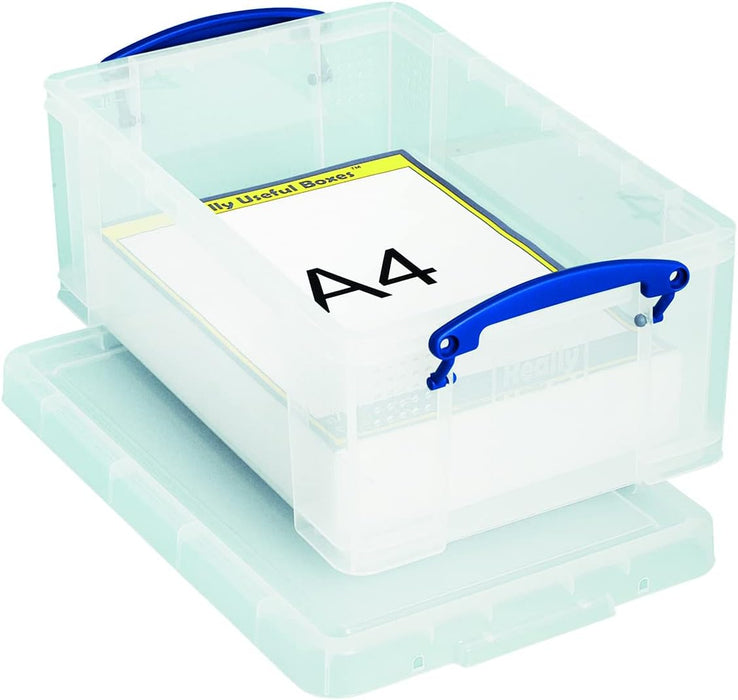 Really Useful Plastic Storage Box 9 Litre Clear