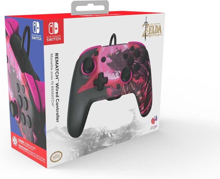 PDP Rematch Wired controller Calamity Ganon Nintendo Switch Ganon Pink