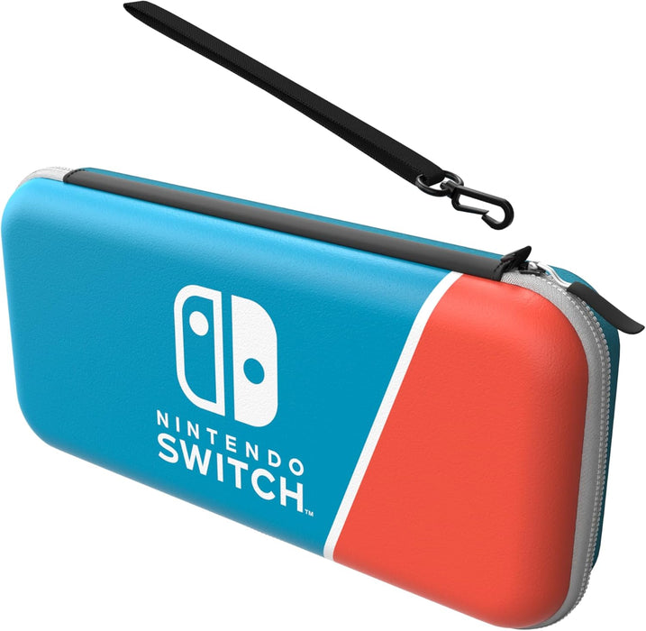 PDP Gaming Officially Licensed Switch Slim Deluxe Travel Case - NEON POP - Semi-Hardshell - Console Stand - Protective PU Leather - Holds 14 Games - Works with Switch OLED & Lite