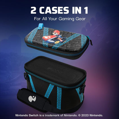 PDP Overnight Case GLOW Mario Kart Drift Nintendo Switch Custom Black