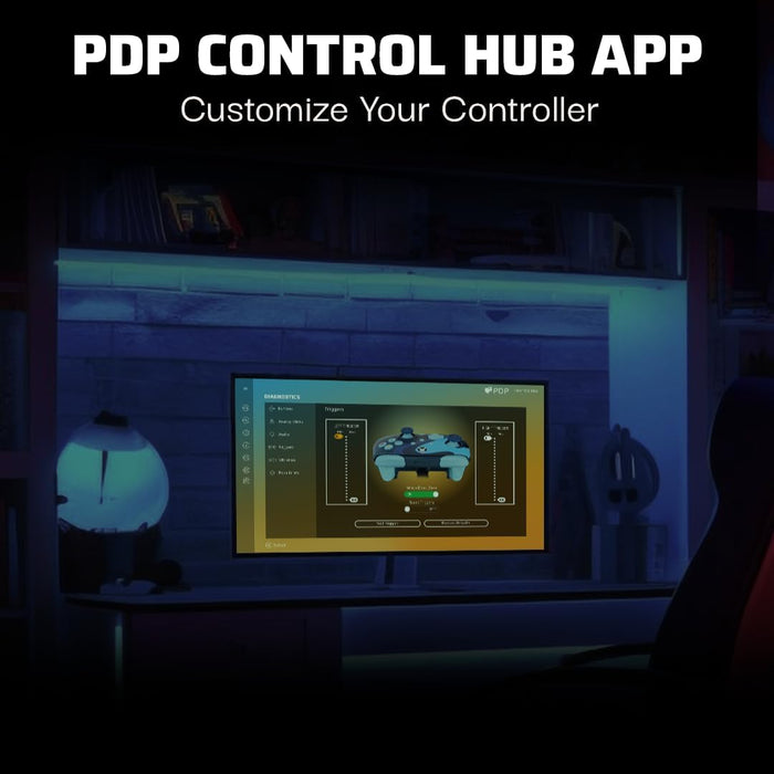 PDP - Bundle Casque de jeu stéréo filaire Airlite Blue Tide + Manette de jeu filaire REMATCH Blue Tide pour Xbox Serie