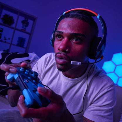 PDP - Bundle Casque de jeu stéréo filaire Airlite Blue Tide + Manette de jeu filaire REMATCH Blue Tide pour Xbox Serie