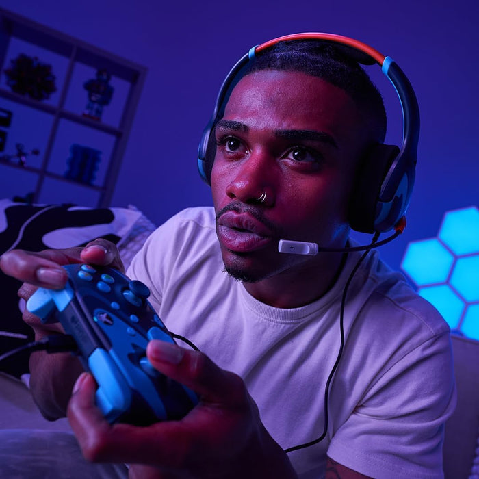 PDP - Bundle Casque de jeu stéréo filaire Airlite Blue Tide + Manette de jeu filaire REMATCH Blue Tide pour Xbox Serie