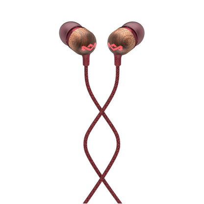 House of Marley Smile Jamaica In-Ear Headphones - Sustainably Crafted, Eco-Friendly, Noise Isolating Wired Earphones, 9.2mm Driver, Tangle-Free Cable, 1 Button Microphone Control