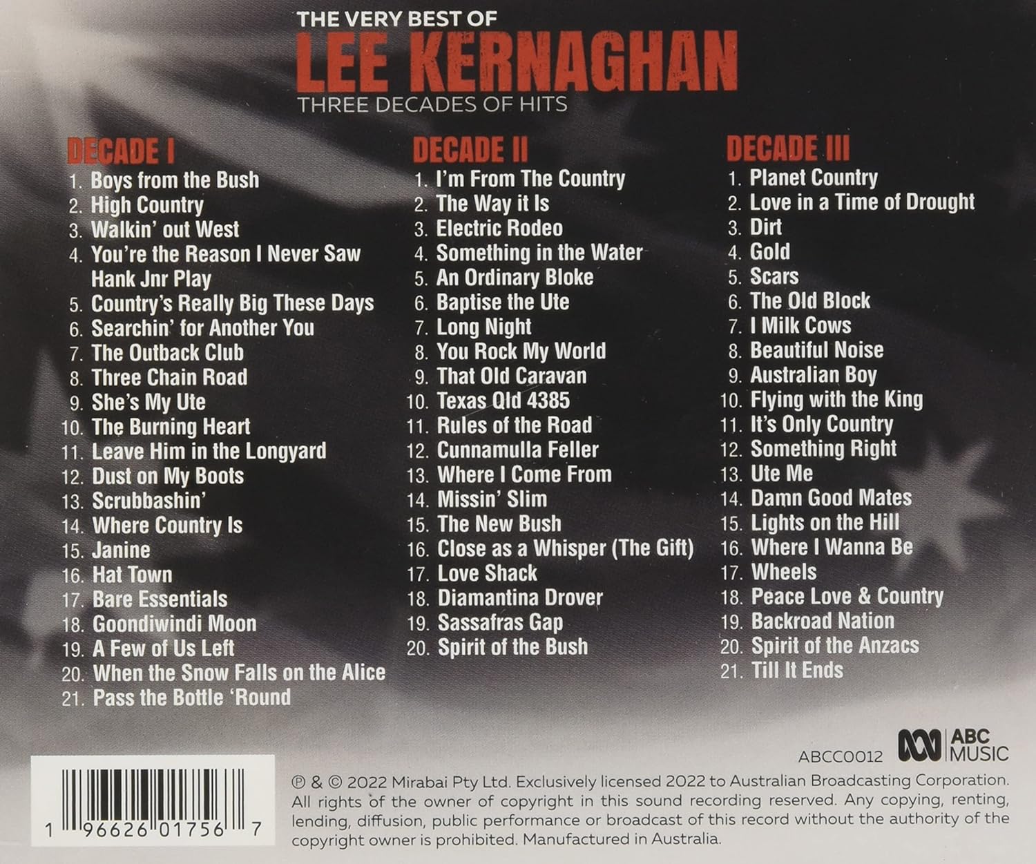Very Best Of Lee Kernaghan: Three Decades Of Hits