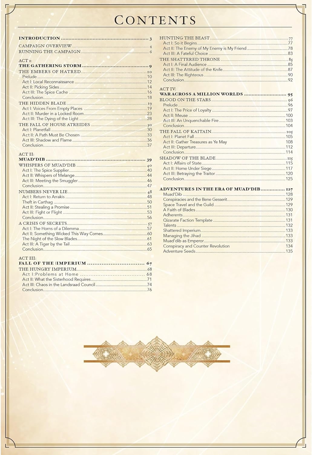 Modiphius Entertainment: Dune: Fall of The Imperium - Hardcover Campaign RPG Book, Full Color 144 Pgs, Tabletop Role Playing Game, Officially Licensed