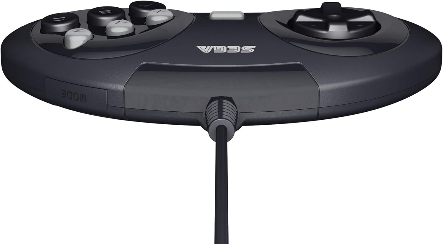 Retro-Bit Official Sega Genesis USB Controller 6-Button Arcade Pad for Sega Genesis Mini, PS3, PC, Mac, Steam, Switch - USB Port - (Black