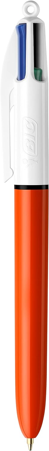 BIC - Refillable Ballpoint - Retractable Fine Point Four Ink Colours - Plastic Body - Set of 12