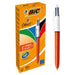 BIC - Refillable Ballpoint - Retractable Fine Point Four Ink Colours - Plastic Body - Set of 12