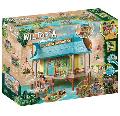 Playmobil 71007 Wiltopia Animal Care Station with Light Effects, collectable and educational animal toy for kids, sustainable toy, fun imaginative role play, playsets suitable for children ages 4+