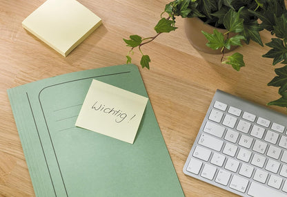 Post-it Recycled Z-Notes, Canary Yellow, Pack of 6 Pads, 100 Sheets per Pad 76 mm x 76 mm, Yellow Color - Self-stick Notes Made from 100% Recycled Paper