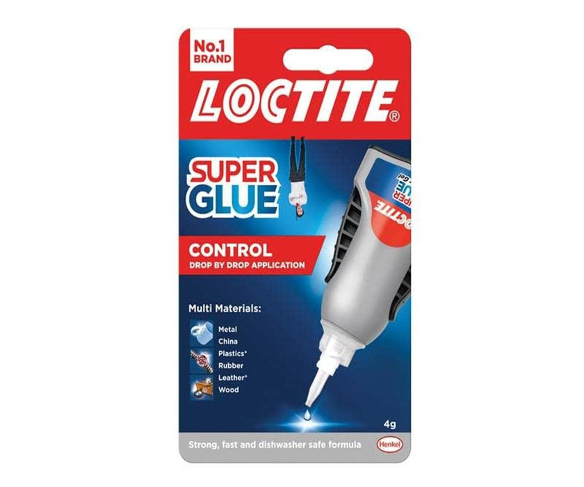 Loctite Super Glue Control All Purpose Liquid Adhesive for Metal, China, Plastics, Rubber, Wood and More, Shock and Water Resistant, Dishwasher-safe Glue with Control Applicator