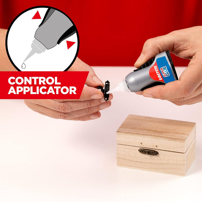 Loctite Super Glue Control All Purpose Liquid Adhesive for Metal, China, Plastics, Rubber, Wood and More, Shock and Water Resistant, Dishwasher-safe Glue with Control Applicator