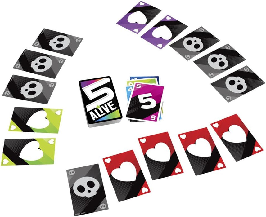 Hasbro Gaming 5 Alive, Fast-Paced Game Kids And Families, Family Quick Card Games 2 To 6 Players, Multicolor