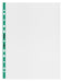 Rexel Copy King A4 Punched Pockets with Green Spine, Glass Clear, Copy Safe, Pack of 25, 2115705