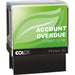 COLOP Green Line Account OVERDUE Stamp - Red Ink | 148223 | 37x13mm Eco-Friendly Office Word Stamp