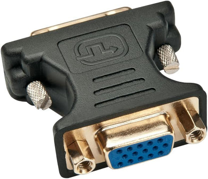 Lindy 41199 adaptador de cable VGA DVI-I Negro, Oro - Adaptador para cable (VGA, DVI-I, Hembra/Hembra, Negro, Oro