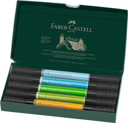 Faber-Castell Pitt Artist Pen Dual Marker, Dieren Portemonnee van 5, Gekleurde Marker Pennen, Tekening, Thuiskantoor, Kunst, Kleurplaten