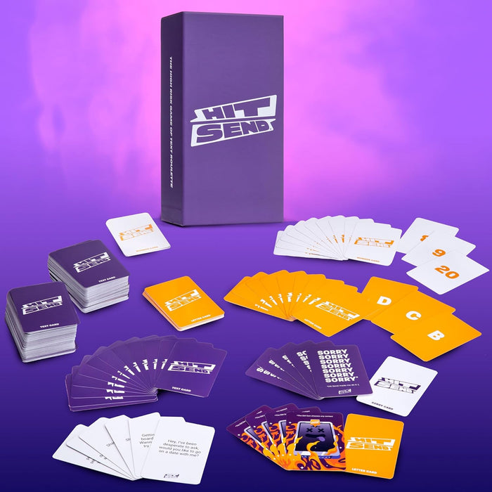 Hit Send from The Sidemen, Ultimatives Partyspiel, Fordern Sie Freunde mit lustigen Botschaften heraus, gewagter Spaß und unvorhersehbare Ergebnisse, 300 Karten enthalten