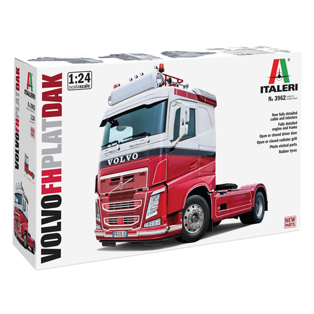 ITALERI 3962 Volvo FH Plat Dak Making, Foot Model, kit 1:24, Truck, Molded Color