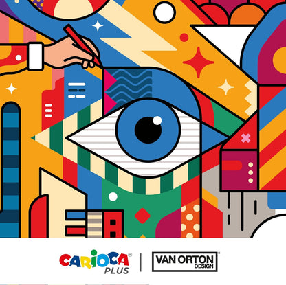 Carioca Plus Blocco per disegni per matite A5 | Blocco disegni con 20 fogli per disegnare ovunque, spessore 140 g/m² e non assorbente