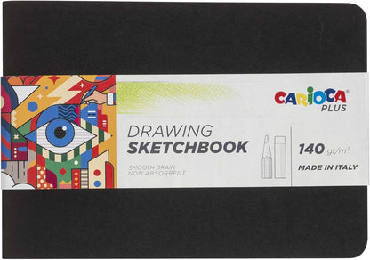 Carioca Plus Blocco per disegni per matite A5 | Blocco disegni con 20 fogli per disegnare ovunque, spessore 140 g/m² e non assorbente