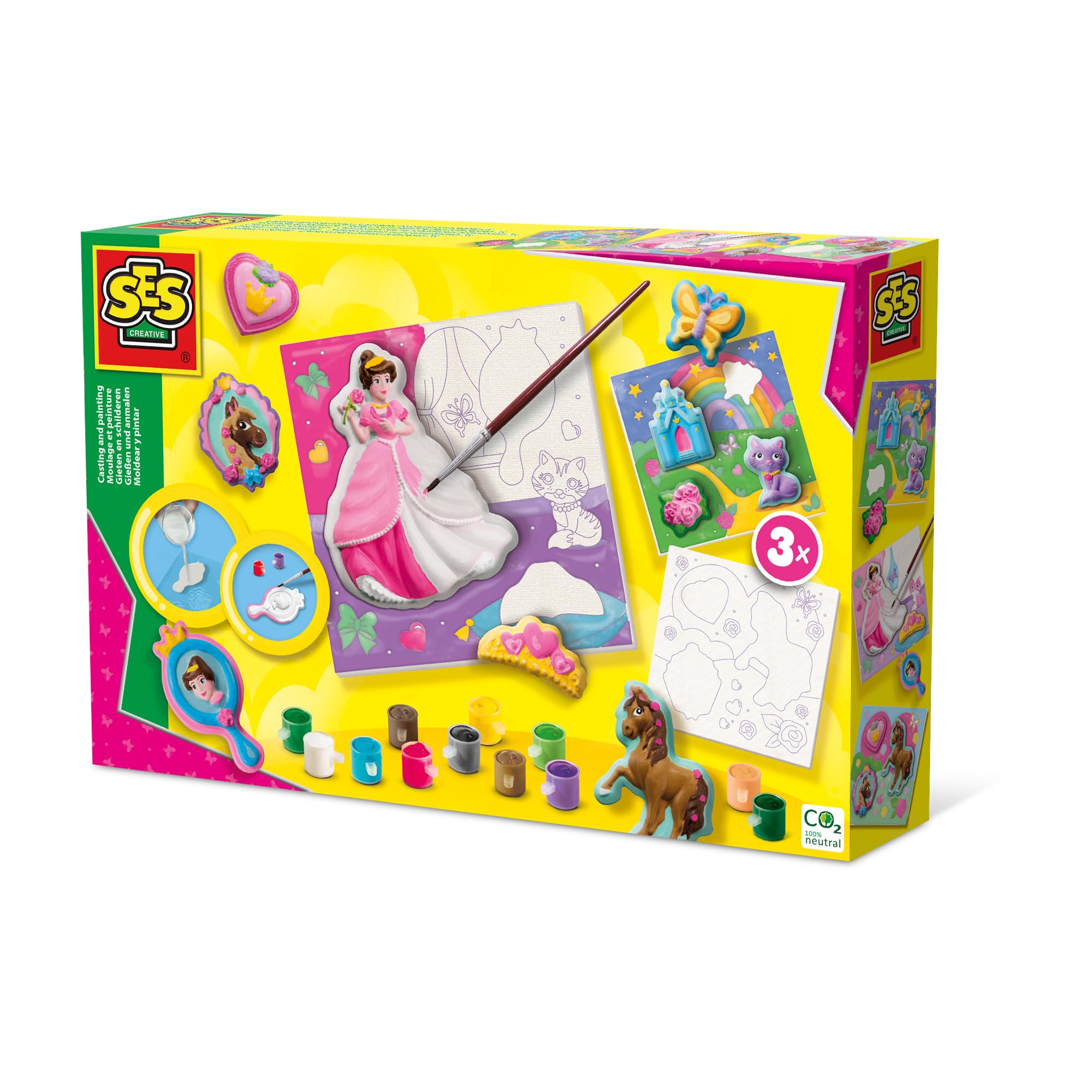 SES Creative 01349 Casting Canvases to Paint Princesses 3X, Yellow