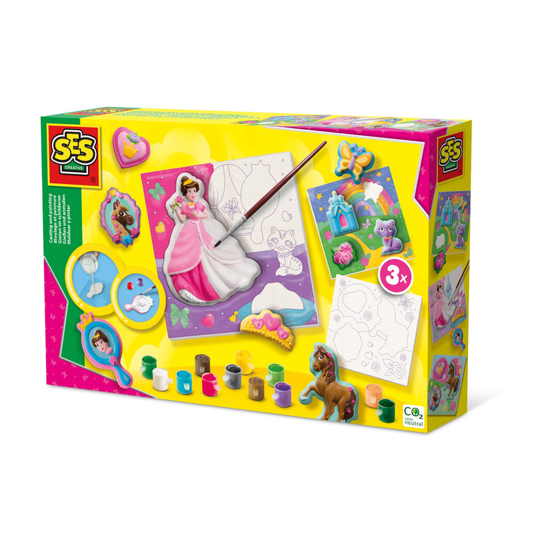 SES Creative 01349 Casting Canvases to Paint Princesses 3X, Yellow