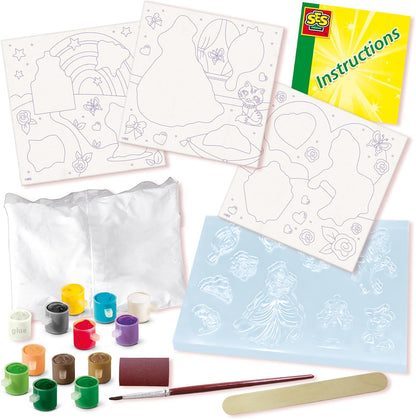 SES Creative 01349 Casting Canvases to Paint Princesses 3X, Yellow