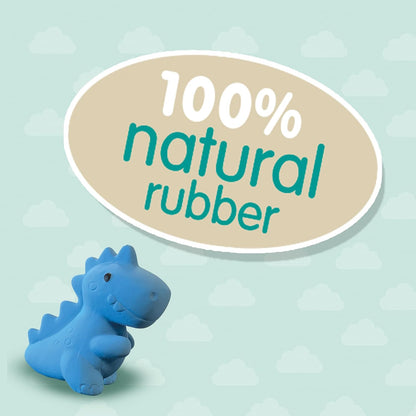 SES Creative - Juguete de baño T-rex-100% caucho natural, 13211, amarillo