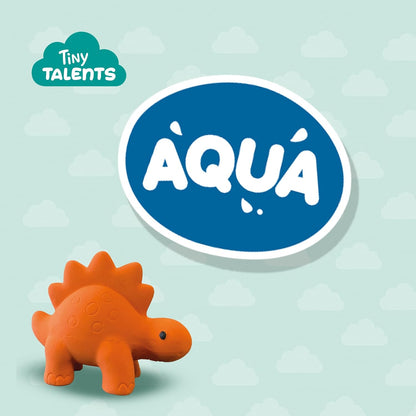 SES Creative 13213 Bath Stegosaurus-100% Natural Rubber, Yellow, Small