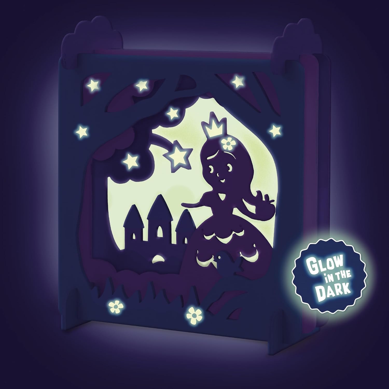 SES Creative 14137 Fairytale Shadow Box (Glow in The Dark), Yellow