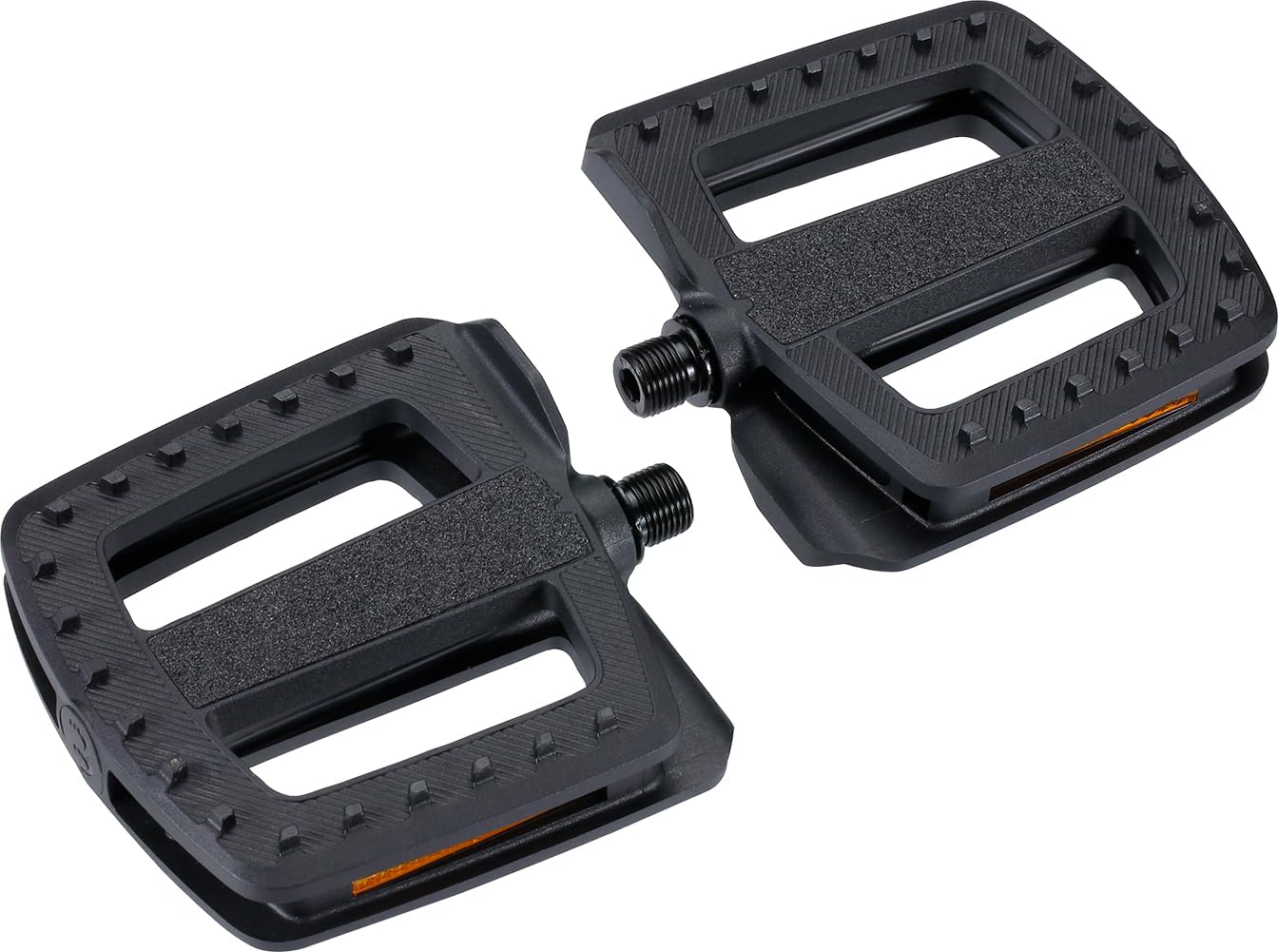 BBB Cycling ErgoBase - Pedales de Bicicleta ergonómicos de Plataforma Grande | Adecuado para Bicicletas urbanas, de Carga y eléctricas | BPD-47, Color Negro