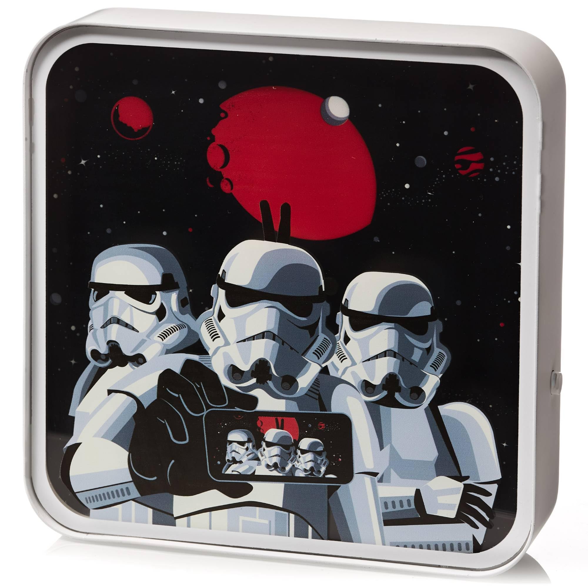 NUMSKULL Official Original Stormtrooper Selfie Acrylic Logo Desk Lamp Wall Light for Bedroom, Office, Home, Study, Work - Official Stormtrooper Merchandise
