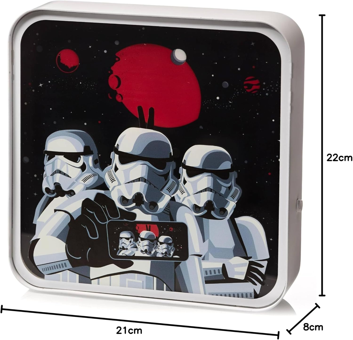 NUMSKULL Official Original Stormtrooper Selfie Acrylic Logo Desk Lamp Wall Light for Bedroom, Office, Home, Study, Work - Official Stormtrooper Merchandise
