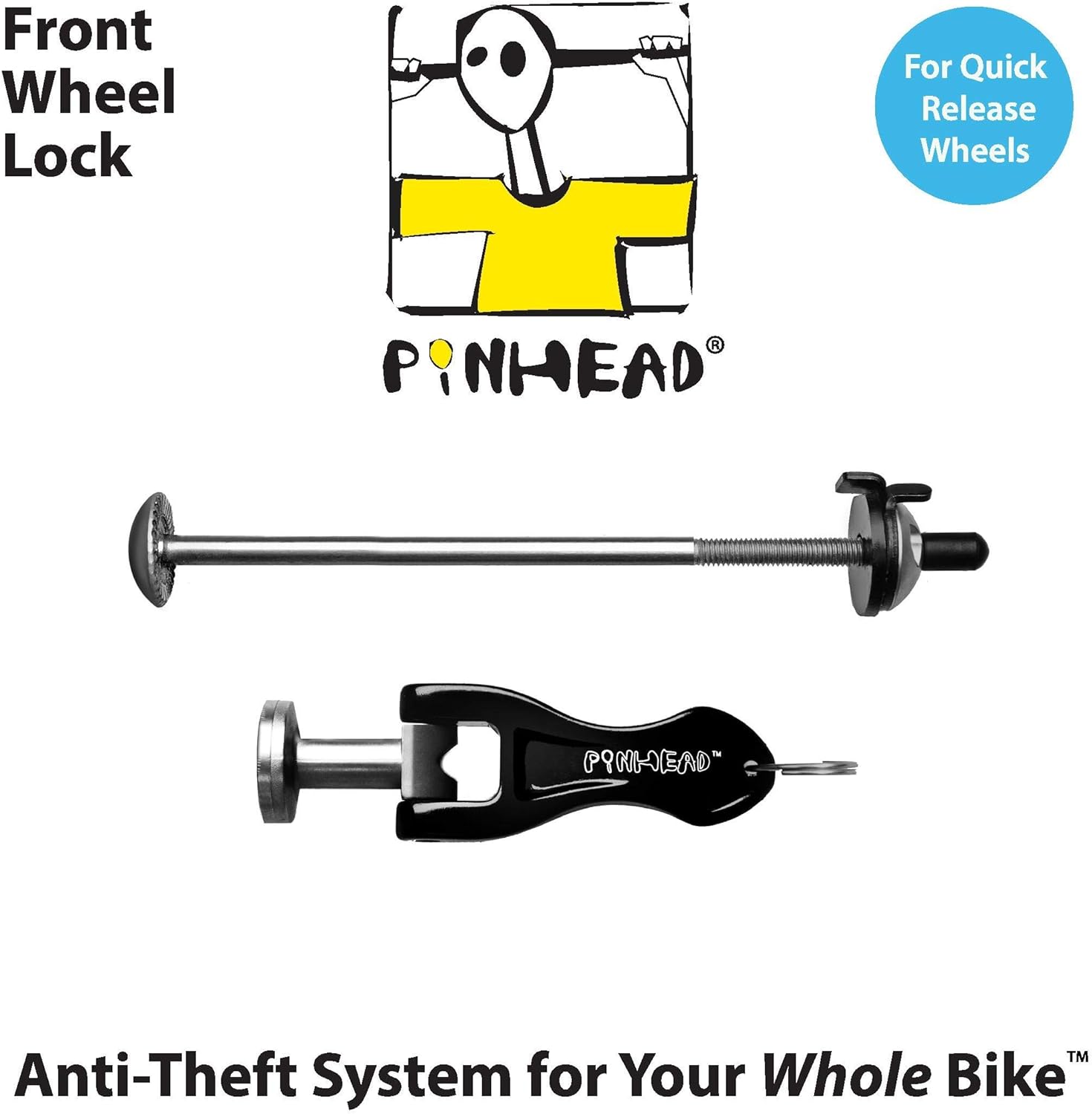 Pinhead Front Quick Release Skewer Wheel Lock