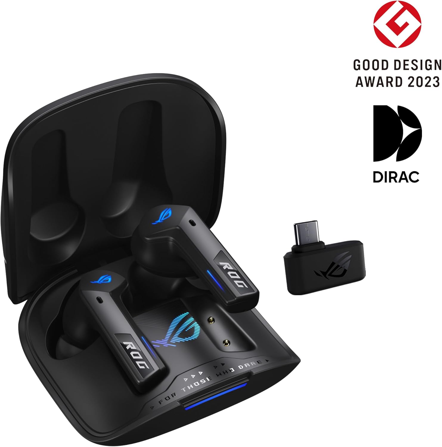 ASUS ROG Cetra True Wireless Speednova Cuffie Gaming Senza Fili, Tecnologia Wireless ROG SpeedNova, Audio 24 bit 96 kHz, Microfoni IA a Conduzione Ossea, ANC, Fino a 46 Ore di Autonomia, Nero