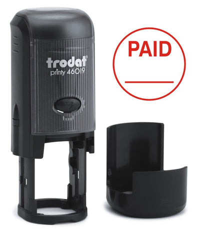 Trodat 54291 - Sello autoentintable (rellenable, diseño con palabra en inglés "Paid"