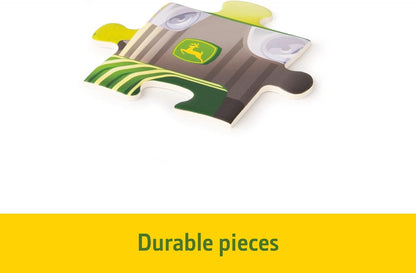 John Deere Kids Jigsaw Puzzle Box with 70 Heavy Duty Pieces - Farm Animals and Tractor Toy Puzzle Set - Educational Jigsaw Puzzles for 4 Year Olds and Above - Relaxing Family Jigsaw Board Game