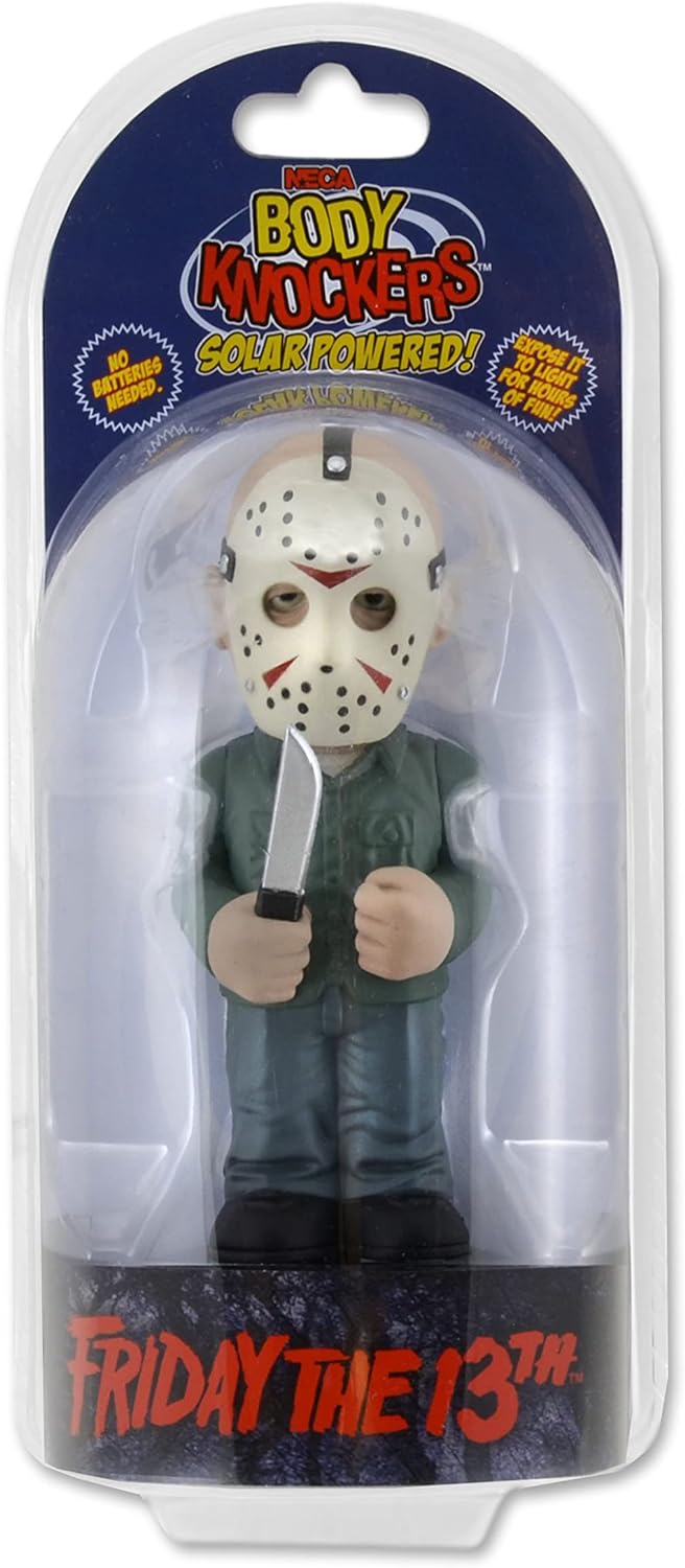 NECA - Viernes 13 - Jason Voorhees Cuerpo Aldaba Solar Powered Bobble, 15 cm - Figura Viernes 13 Jason (15cm