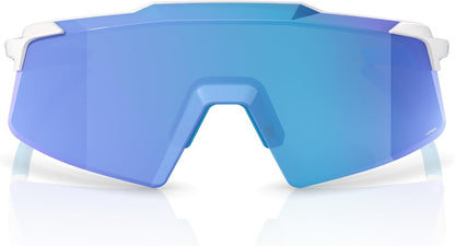 100% Aerocraft Glasses - Matte White / HiPER Blue Mirror Lens