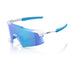 100% Aerocraft Glasses - Matte White / HiPER Blue Mirror Lens