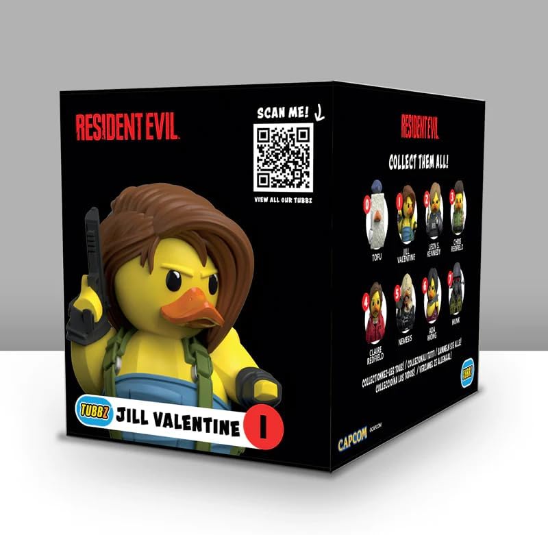 TUBBZ Boxed Edition Jill Valentine Collectible Vinyl Rubber Duck Figure - Official Resident Evil Merchandise - Horror TV, Movies & Video Games