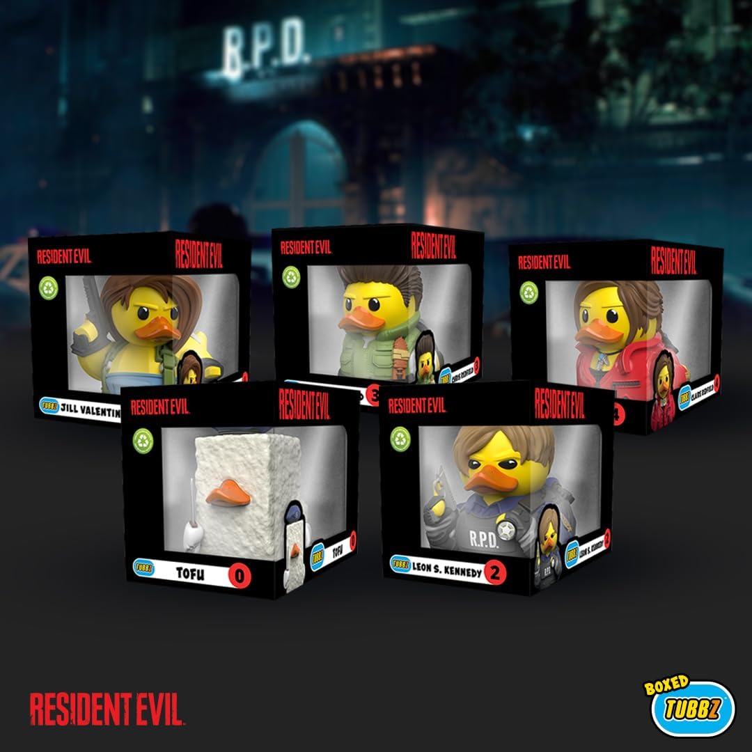 TUBBZ Boxed Edition Chris Redfield Collectible Vinyl Rubber Duck Figure - Official Resident Evil Merchandise - Horror TV, Movies & Video Games