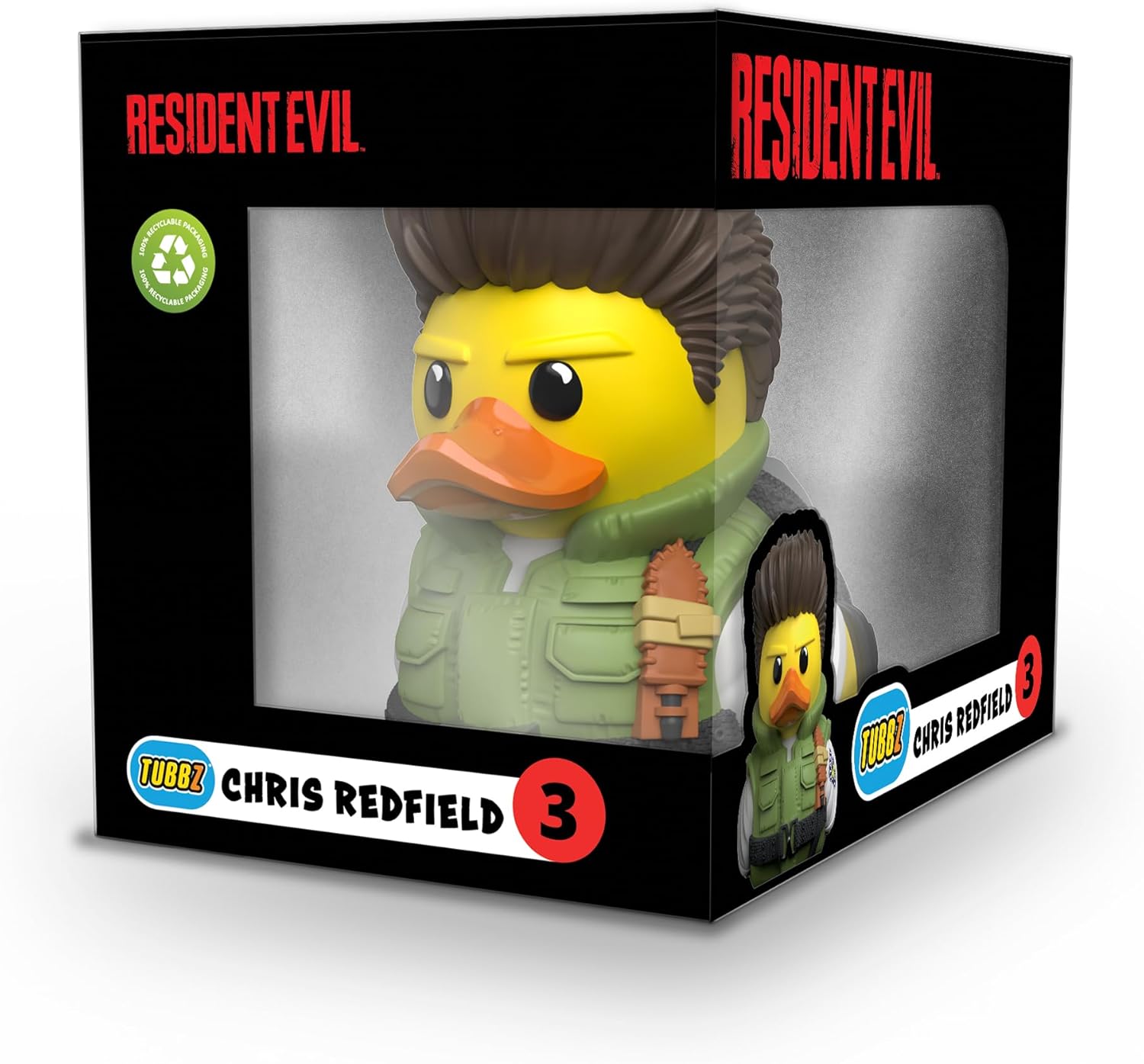 TUBBZ Boxed Edition Chris Redfield Collectible Vinyl Rubber Duck Figure - Official Resident Evil Merchandise - Horror TV, Movies & Video Games