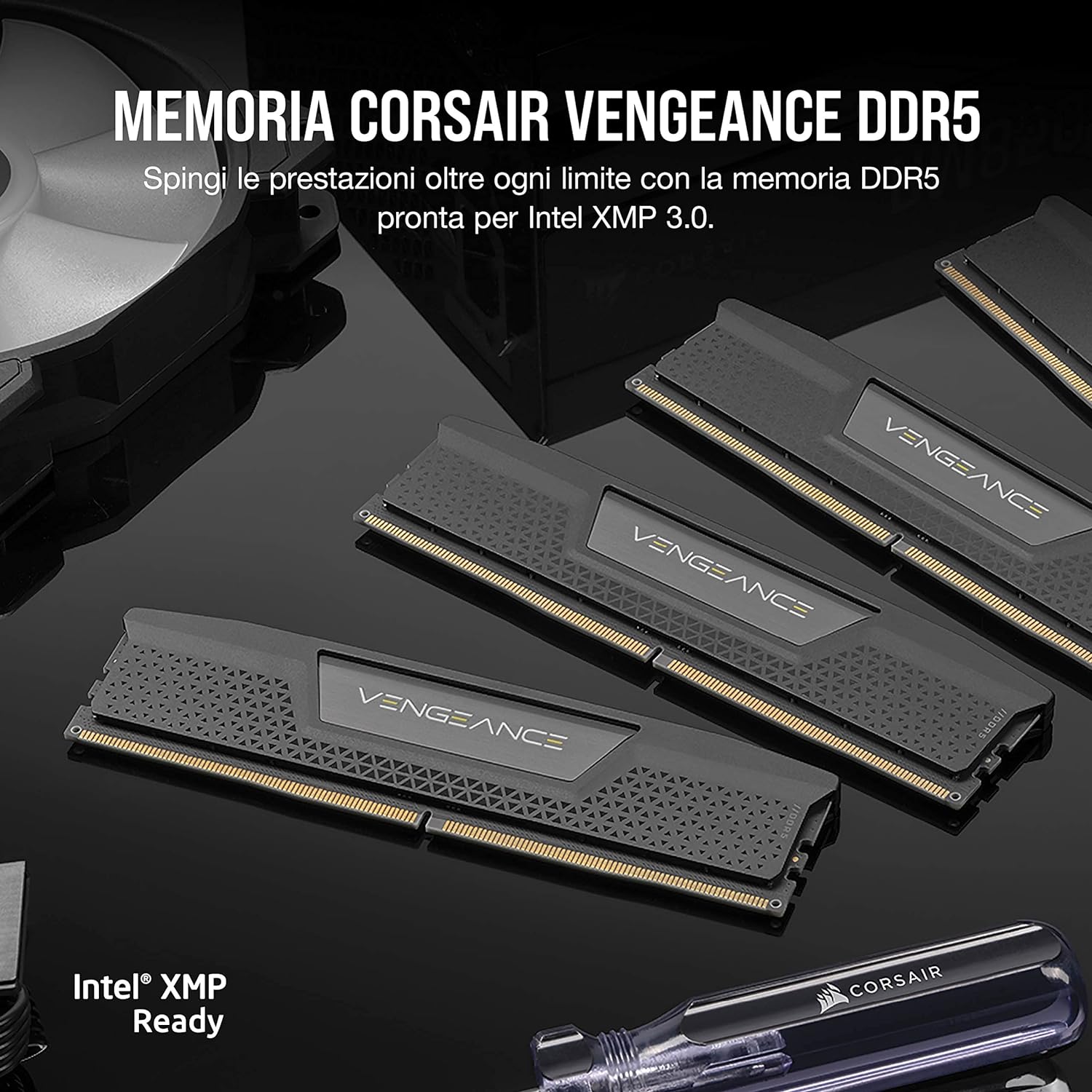 CORSAIR VENGEANCE DDR5 RAM 32GB (2x16GB) 6000MHz CL30 Intel XMP iCUE Compatible Computer Memory - Black (CMK32GX5M2B6000C30) 32GB (2x16GB) Black