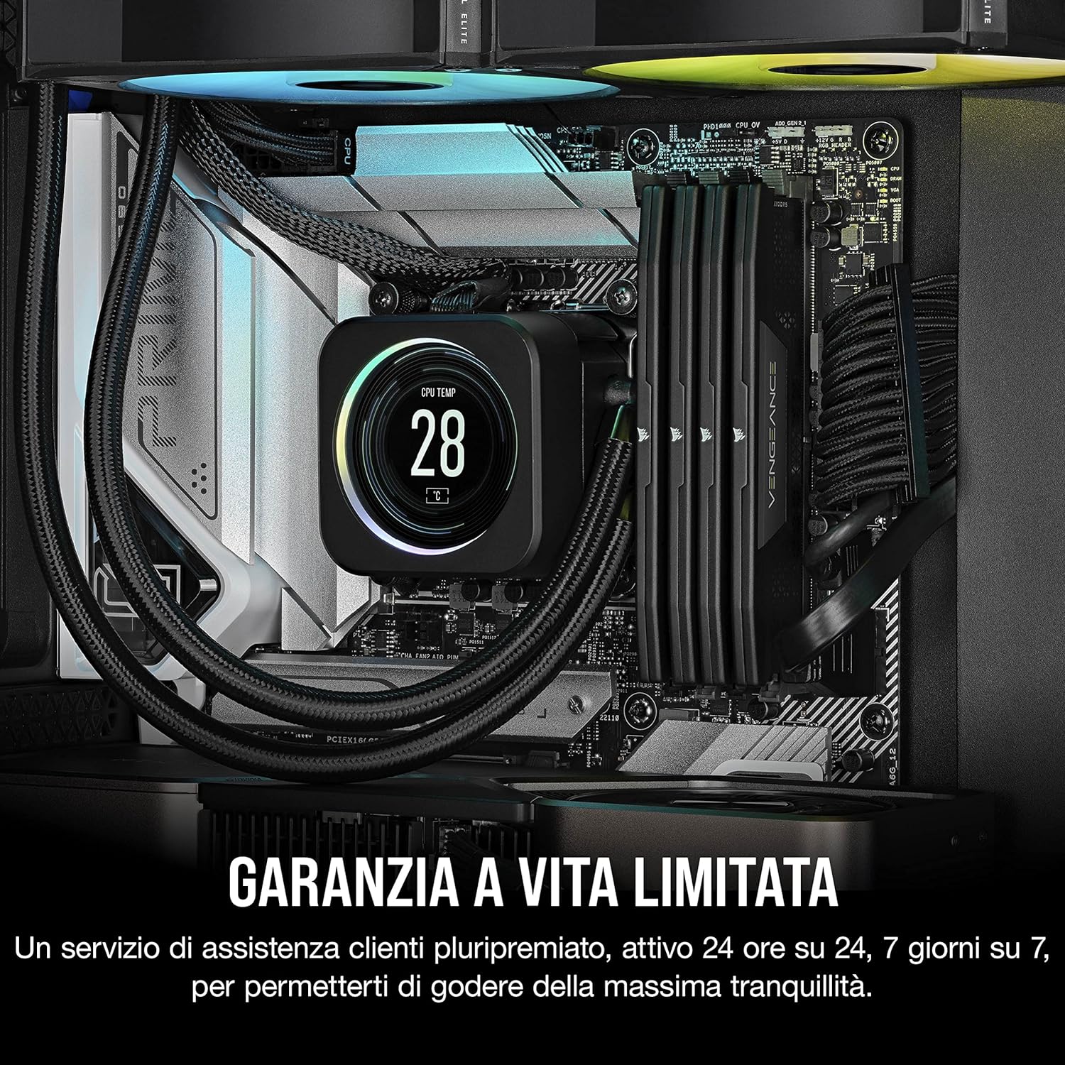 CORSAIR VENGEANCE DDR5 RAM 32GB (2x16GB) 6000MHz CL30 Intel XMP iCUE Compatible Computer Memory - Black (CMK32GX5M2B6000C30) 32GB (2x16GB) Black
