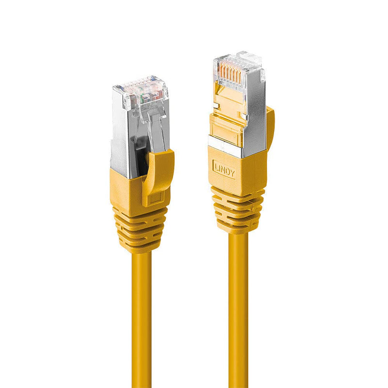 LINDY 45981 1 m Cat.6 S/FTP LSZH Cable, Yellow, Halogen-Free