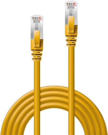 LINDY 45981 1 m Cat.6 S/FTP LSZH Cable, Yellow, Halogen-Free