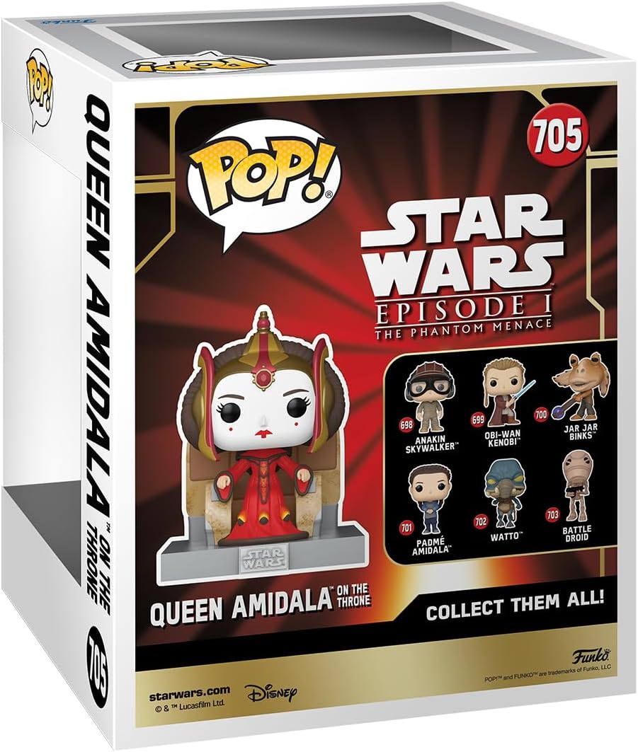 Funko POP! Deluxe: Star Wars Episode 1 The Phantom Menace Anniversary - Padmé Amidala on Throne - Collectable Vinyl Figure - Gift Idea - Official Merchandise - Toys for Kids & Adults - Movies Fans